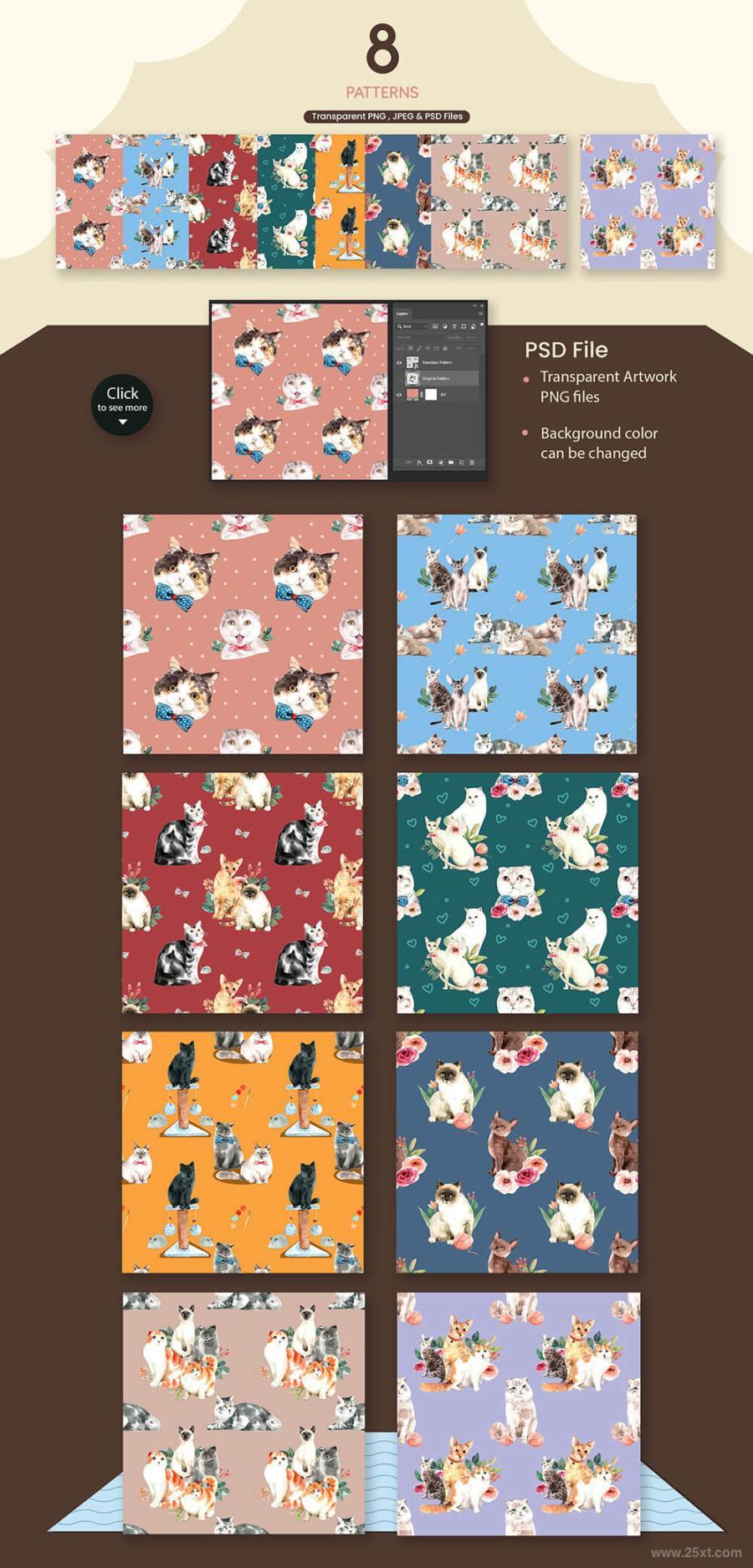 25xt-128640 Cats-Adorable-Pet-Watercolorz11.jpg