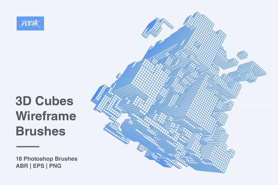 25xt-163423 3D-Cubes-Wireframe-Brushesz11.jpg