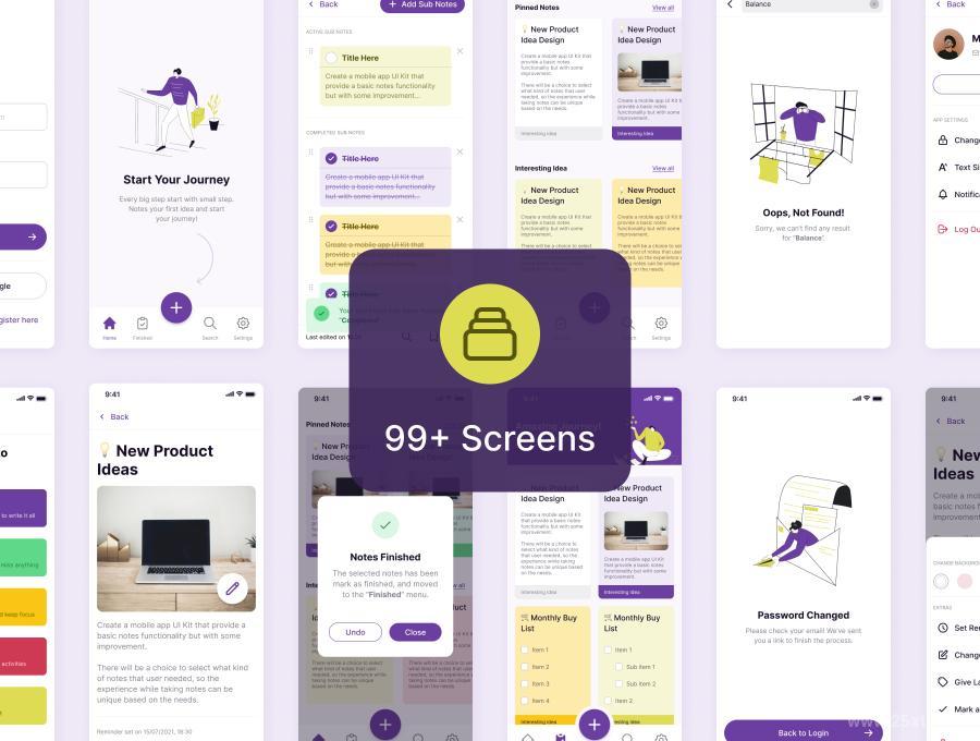 25xt-486619 MakaryaNotesAdvancedNoteTakingApp-DesignSystemUIKitz4.jpg