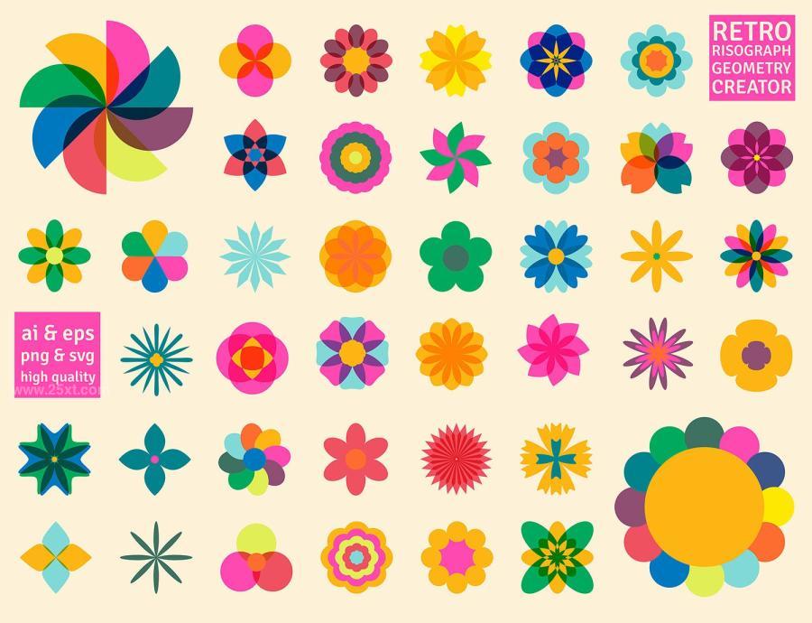25xt-174691 Retro-Risograph-Style-Flowers-Floral-Elementsz3.jpg