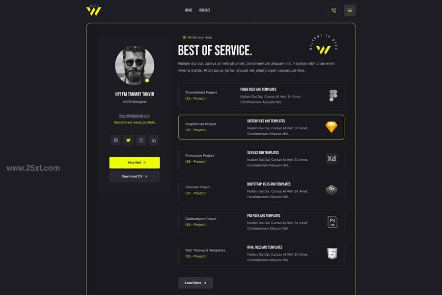 25xt-165758 Wedo---Personal-Portfolio-HTML-Templatez3.jpg