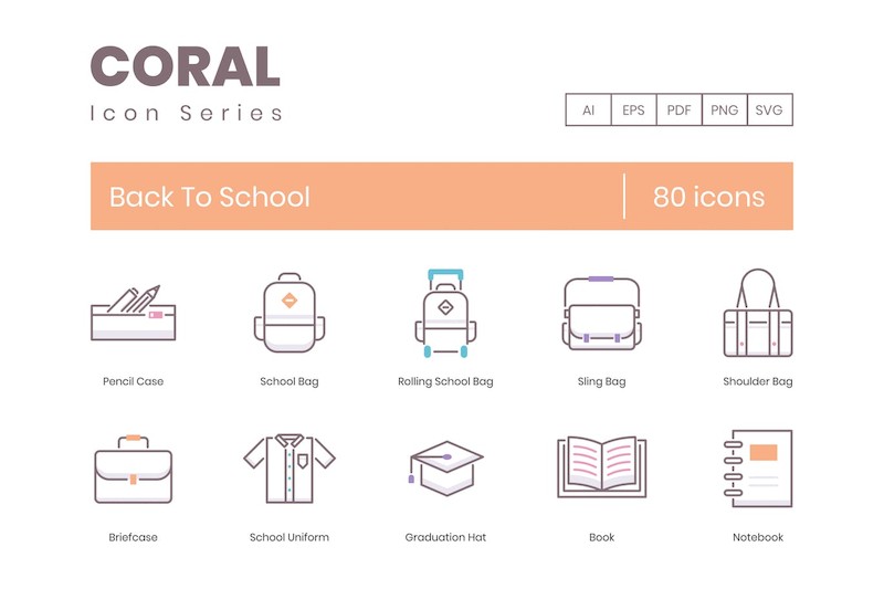 80 Back To School Icons | Coral Series (smooth)-4.jpg