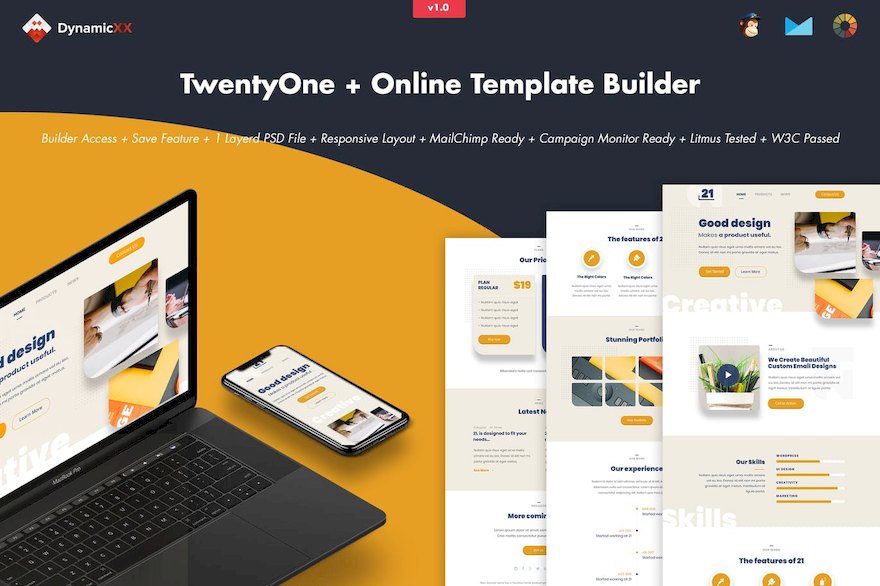 37186 TwentyOne - Creative Portfolio Email + Builder.jpeg