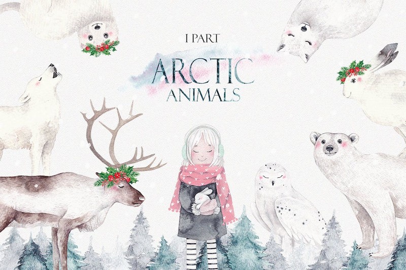 ARCTIC ANIMALS watercolor set-4.jpg