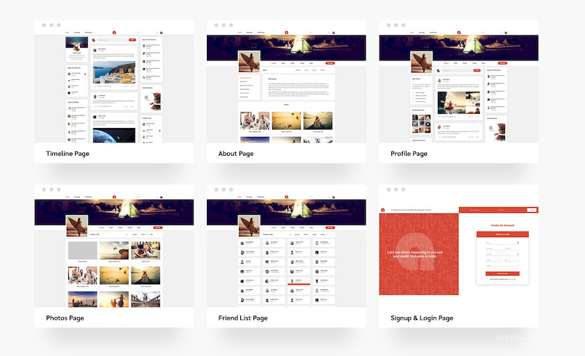 Adda - Social Network HTML Template 2.jpg