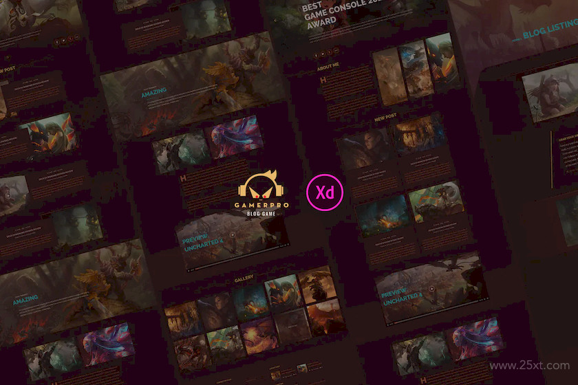 GAMERPRO - Fantastic Blog Adobe XD Template.jpg