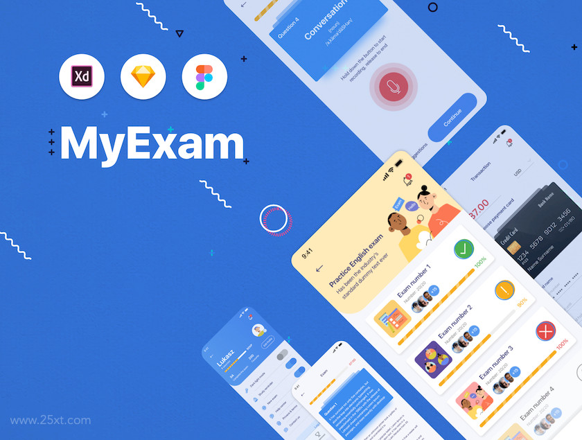 25xt-483784 My Exam app UI kit4.jpg