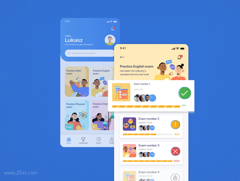 25xt-483784 My Exam app UI kit5.jpg