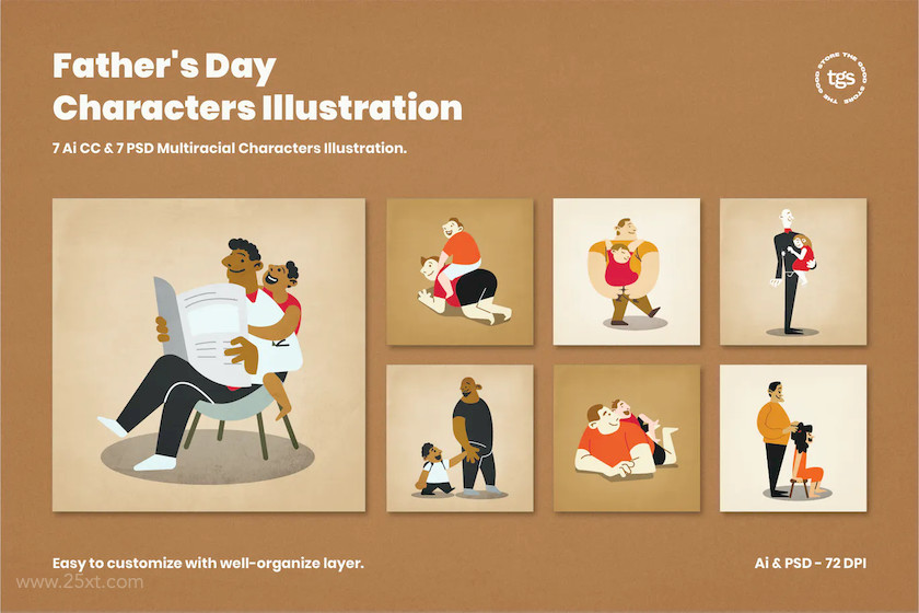 25xt-484090 Father's Day Characters Illustration1.jpg