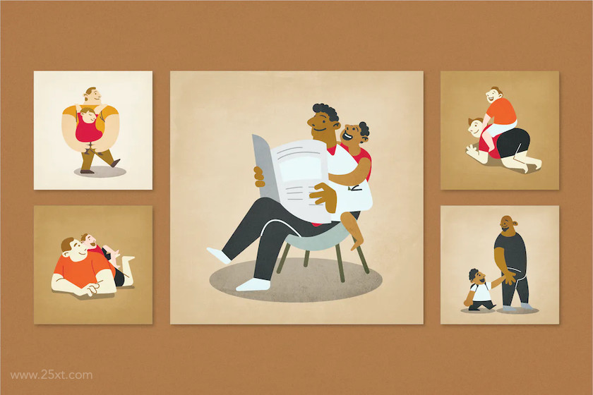 25xt-484090 Father's Day Characters Illustration3.jpg
