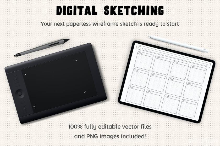 25xt-484391 UX Workflow - Wireframe Sketchsheet with Stencils	5.jpg