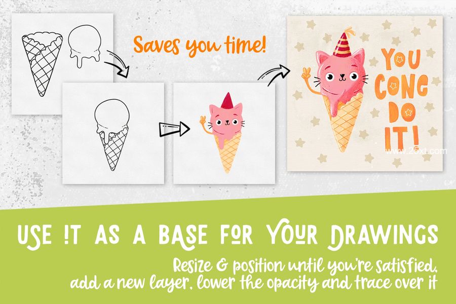 25xt-488247-Icecream & Fruits Stamp Set for Procreate5.jpg