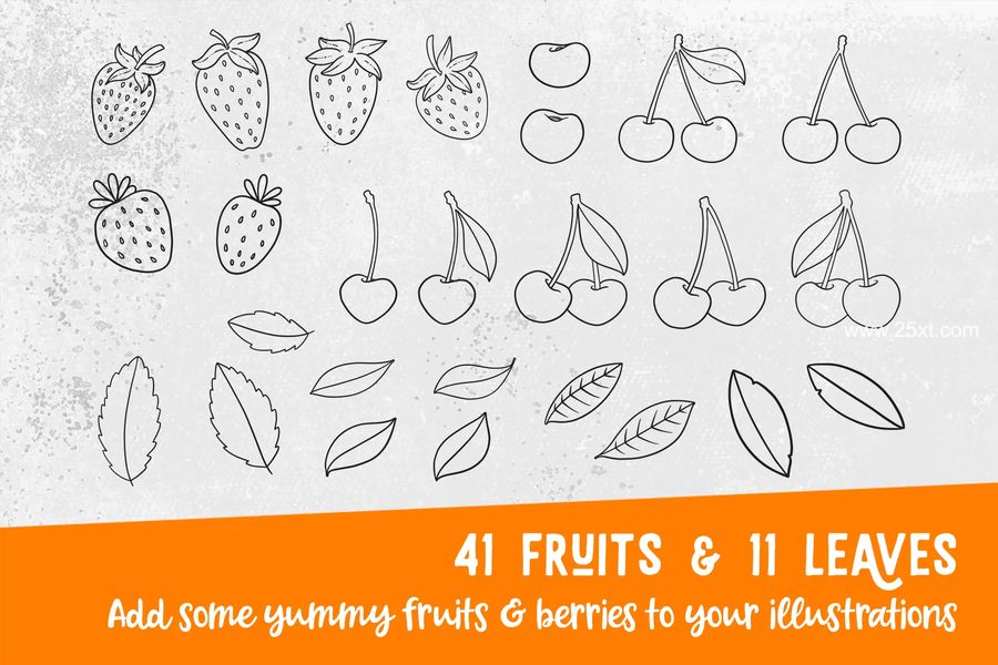 25xt-488247-Icecream & Fruits Stamp Set for Procreate8.jpg