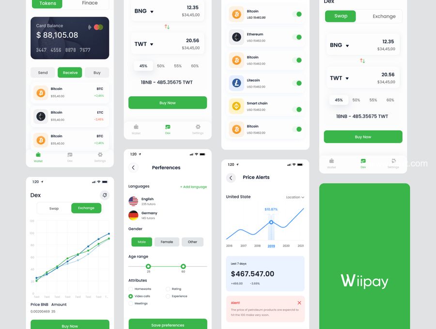 25xt-488400-Wiipay - Crypto Blockchain Exchange Wallet Mobile App UI UX Design UI Kit4.jpg