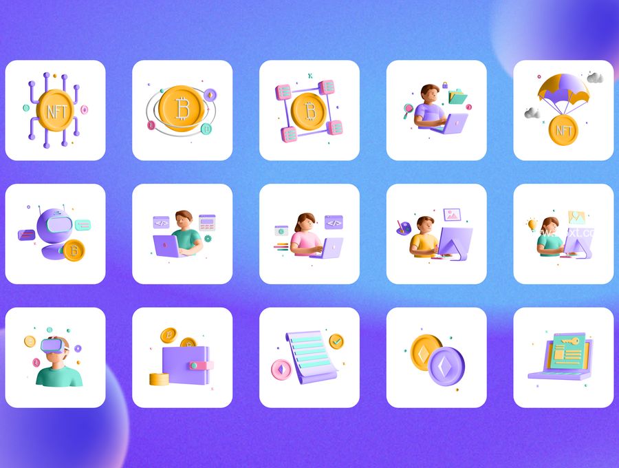 25xt-488408-30 3D Icons Illustration NFT Technology7.jpg