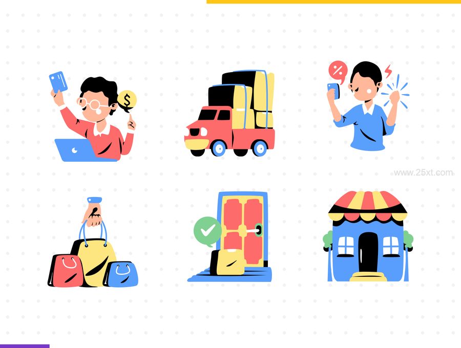 25xt-171125-Online shopping Illustration - Bukeicon 2.0 series6.jpg