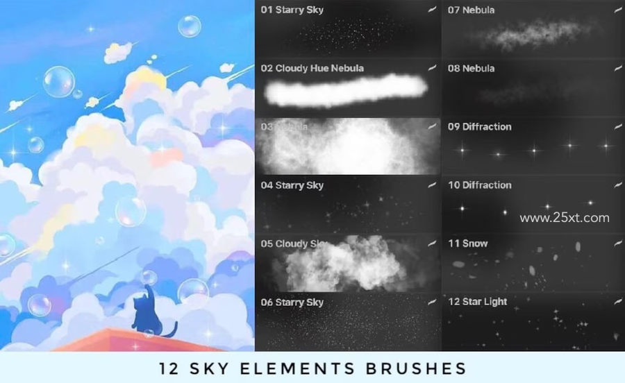 25xt-172685-72 Procreate Brushes Cloud Pack, Stamps Brush sets Bundle8.jpg