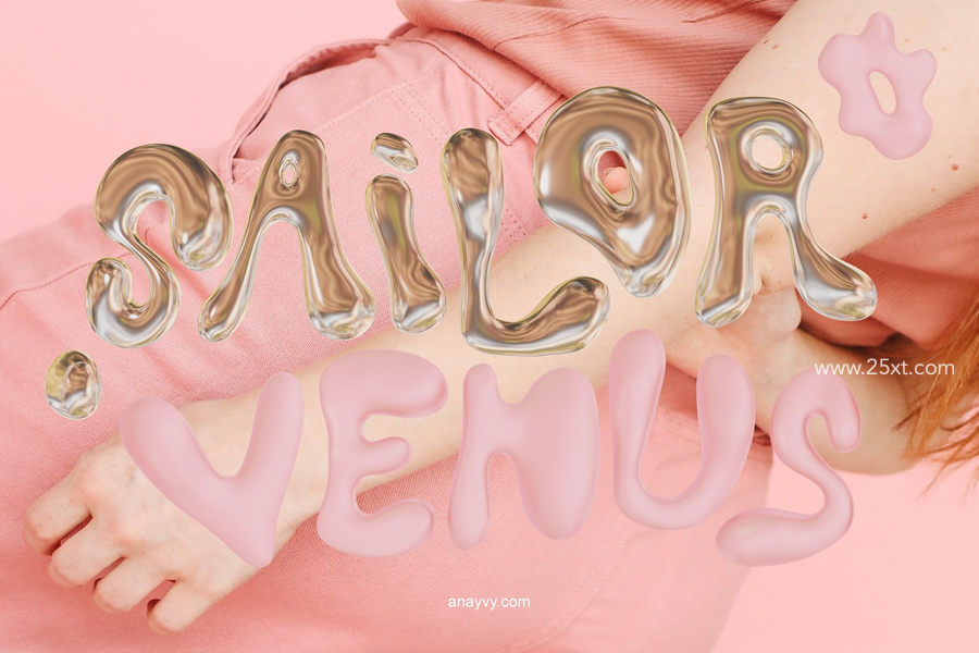 25xt-164017-ok cool metallic bubble font duo5.jpg