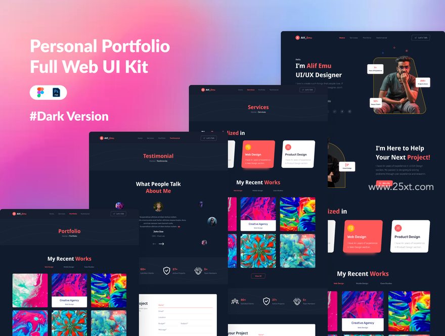 25xt-164181-Personal Portfolio Web UI Kit5.jpg