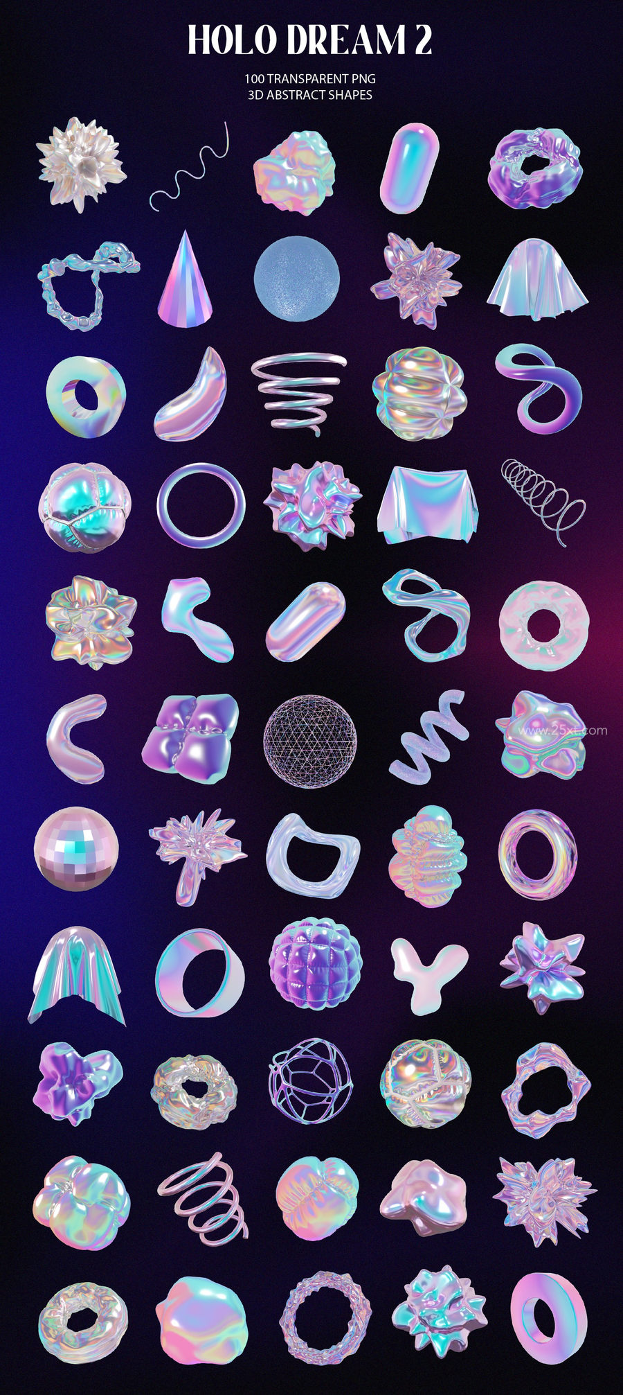 25xt-166087-Holo Iridescence 3D Shapes graphics2.jpg