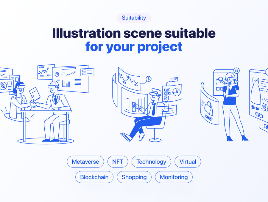 25xt-174523-Metavery - Metaverse, NFT & Blockchain Illustration Set4.jpg