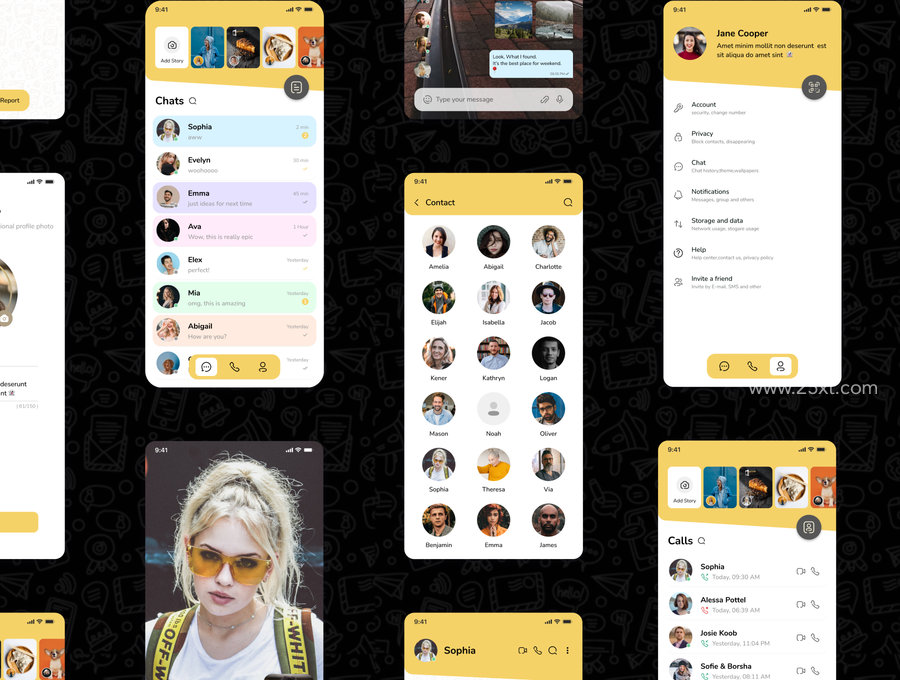 25xt-174611-Chatterfly - Chat App UI Kit Template6.jpg