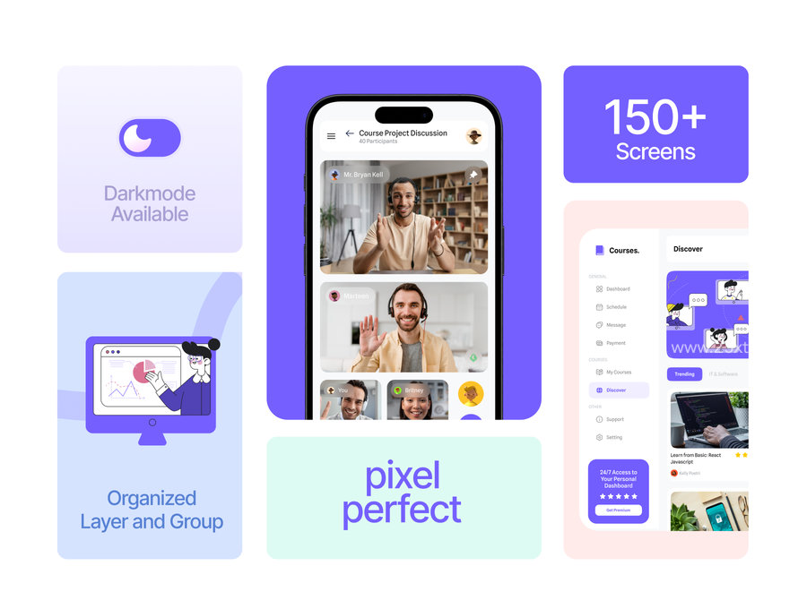 25xt-175326-Courses - Courses Dashboard UI KIT 2.jpg