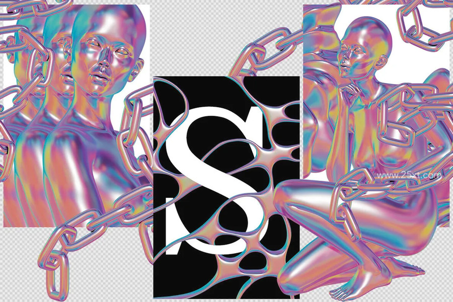 25xt-176411-Psychedelic - 3D Shapes & Objects Graphic 3.jpg