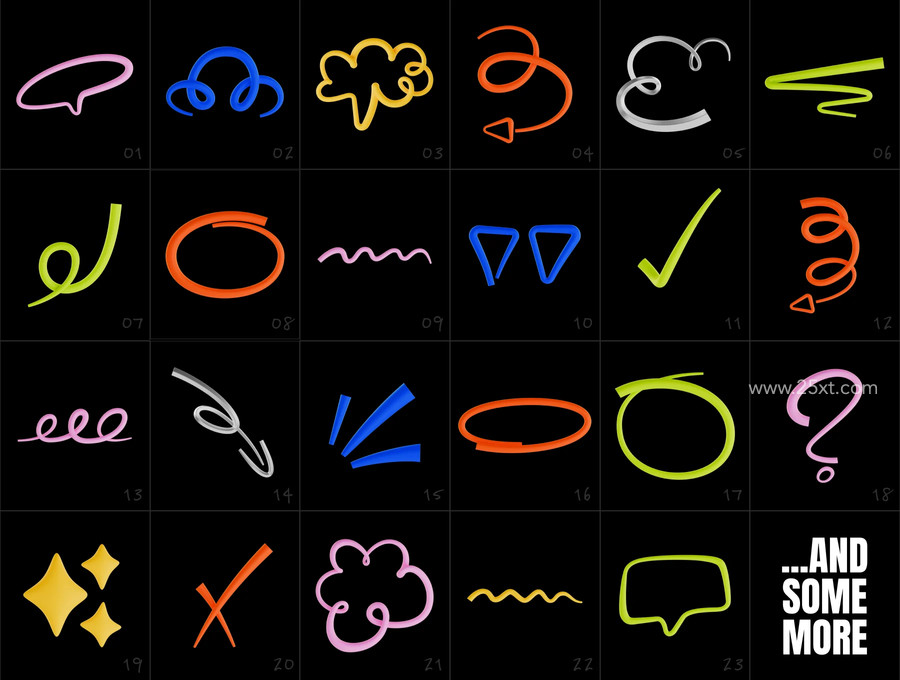 25xt-176943-Colorful 3D Scribble Elements2.jpg
