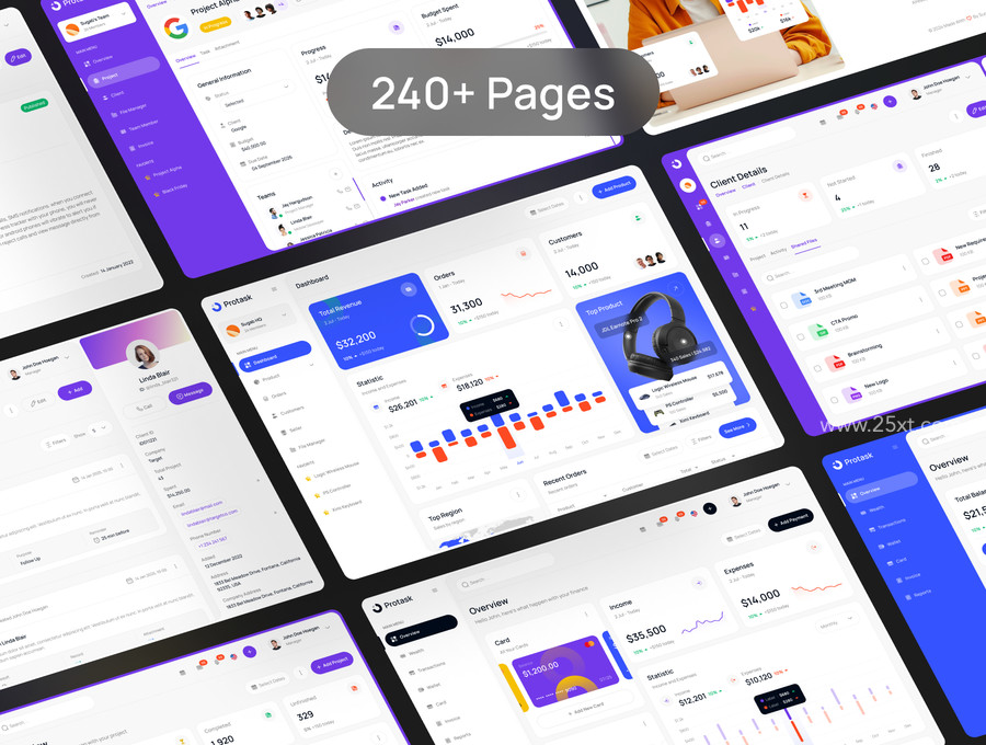 25xt-177013 Protask Dashboard UI Kit3.jpg