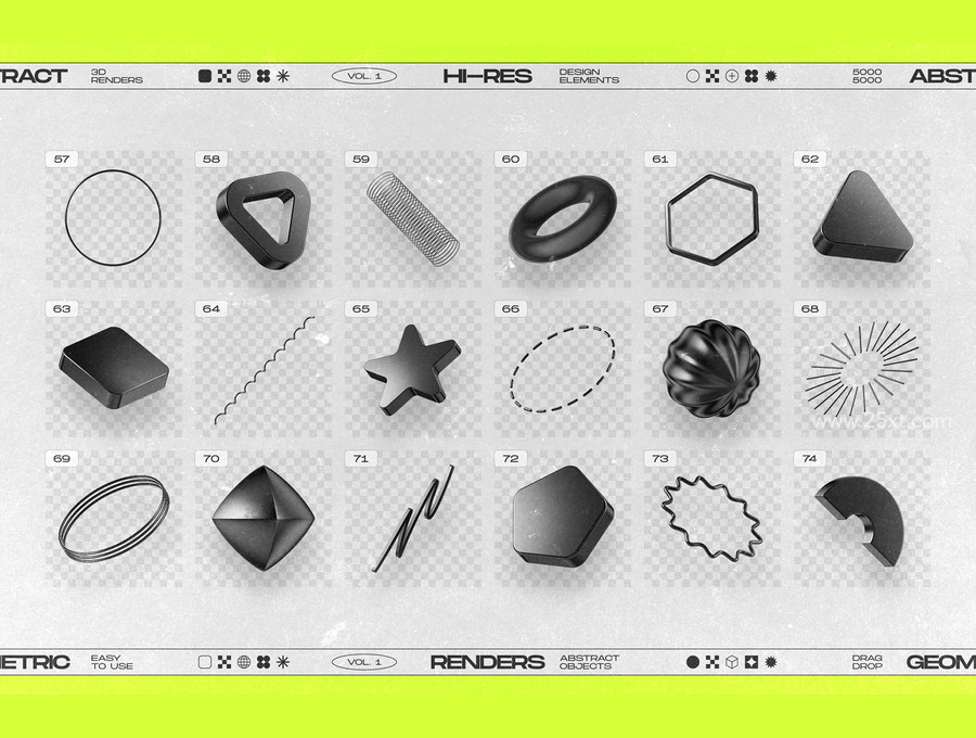 25xt-177014130 Black 3D Elements Collection Vol.1 12.jpg