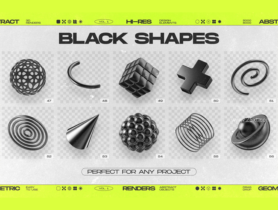 25xt-177014130 Black 3D Elements Collection Vol.1 9.jpg
