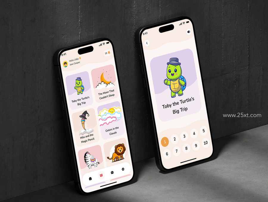 25xt-177036 Curio - Kids Learning Game Mobile App UI Kit4.jpg